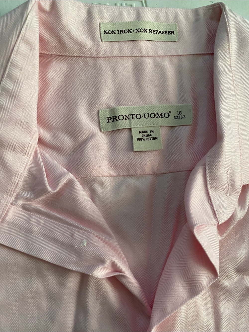 Pronto Uomo Light Pink Classic Spread-Collar Dress Shirt